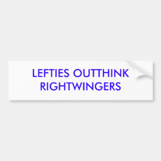 PEGATINA PARA COCHE LOS ZURDOS OUTTHINK A LOS RIGHTWINGERS