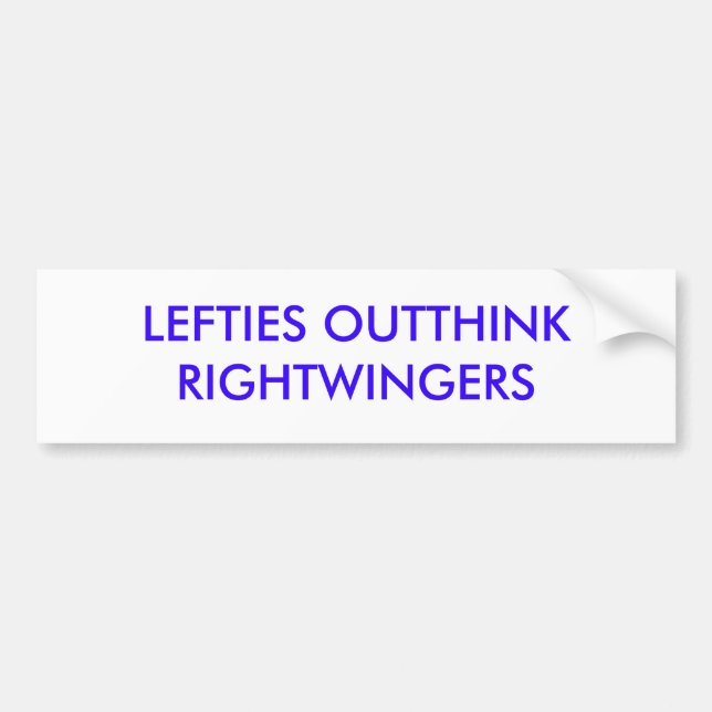 PEGATINA PARA COCHE LOS ZURDOS OUTTHINK A LOS RIGHTWINGERS (Frente)