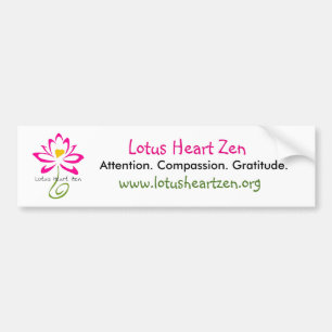 Pegatina Para Coche Lotus Heart Zen Bumpersticker