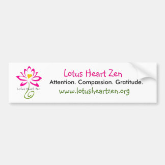 Pegatina Para Coche Lotus Heart Zen Bumpersticker