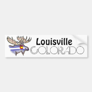 Pegatina Para Coche Louisville Colorado artístico elk bumpersticker