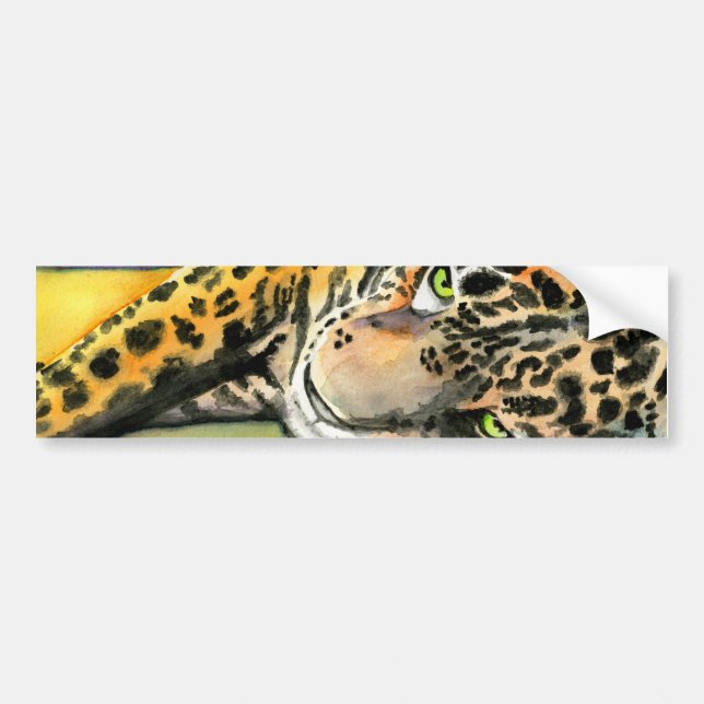 Pegatina Para Coche Lounging Leopard (Frente)