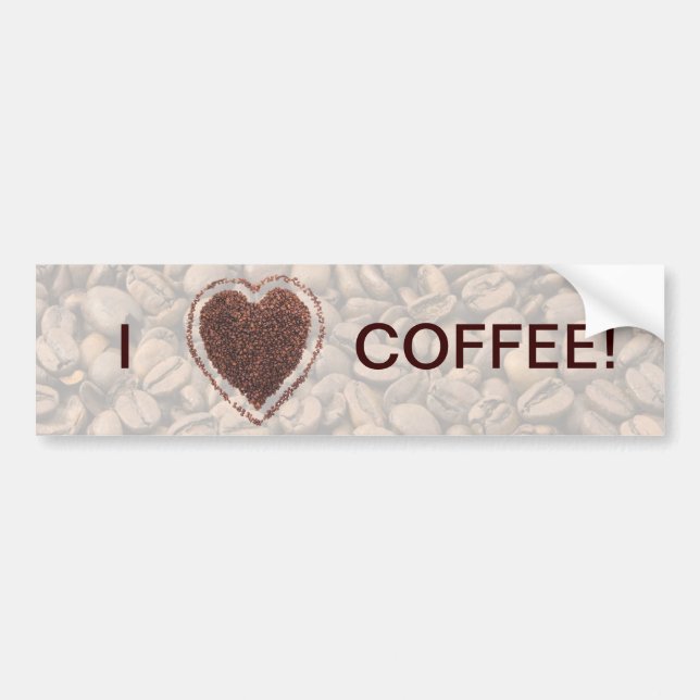 Pegatina Para Coche Love Coffee (Frente)