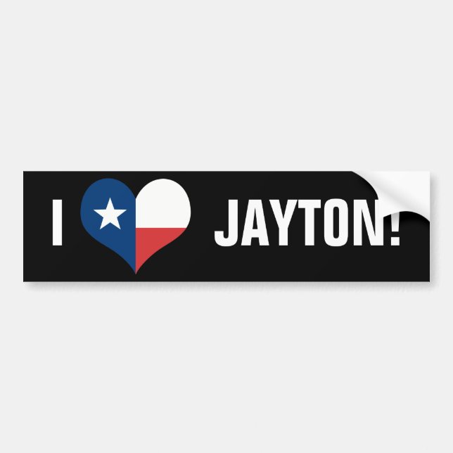 PEGATINA PARA COCHE LOVE JAYTON (Frente)