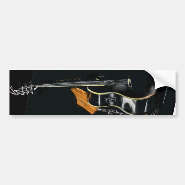 PEGATINA PARA COCHE LOVE PLAY GUITAR (Frente)