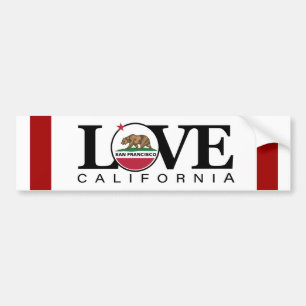 Pegatina Para Coche LOVE San Francisco Bumper Sticker