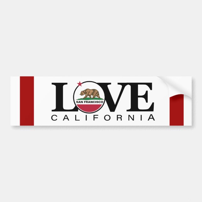 Pegatina Para Coche LOVE San Francisco Bumper Sticker (Frente)