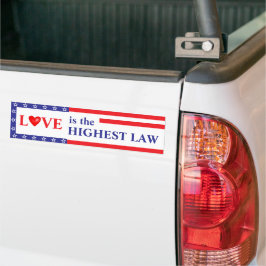 Pegatina Para Coche Love: the Highest Law Bumper Sticker