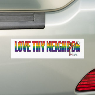 Pegatina Para Coche Love Thy Neighbor