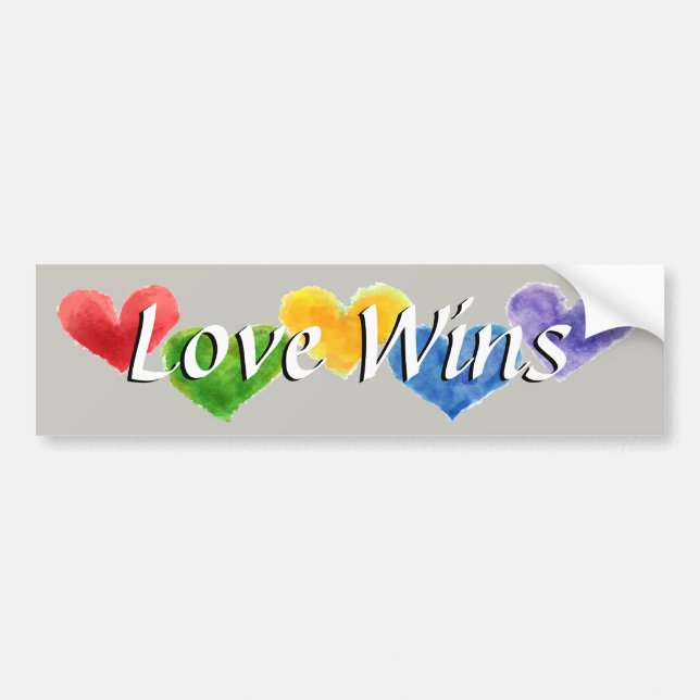 Pegatina Para Coche Love Wins Bumper sticker (Frente)