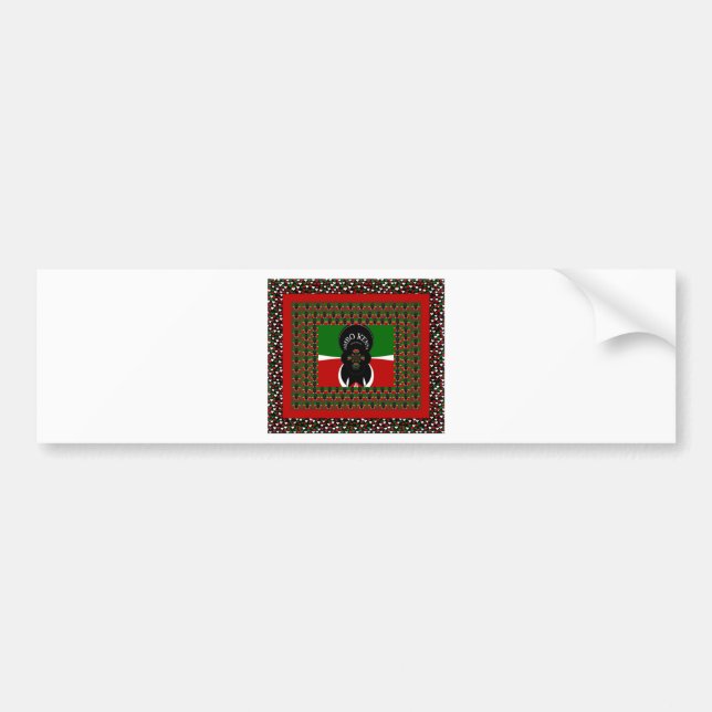 Pegatina Para Coche Lovely Kenyan Hearts flag (Frente)