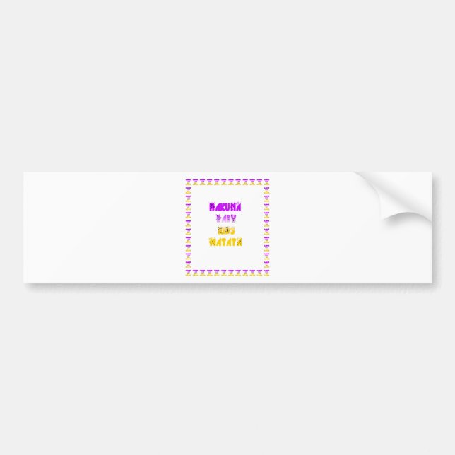 Pegatina Para Coche Lovely Purple and Yellow Hakuna Matata Baby Kids G (Frente)