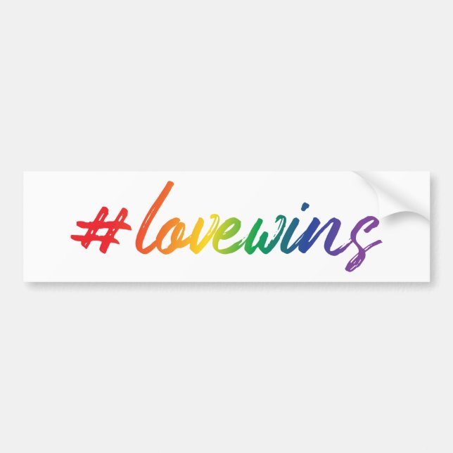 Pegatina Para Coche #LoveWins (Frente)