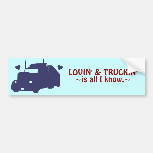 Pegatina Para Coche Lovin y Truckin (Frente)