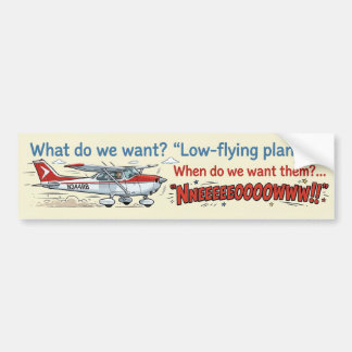 Pegatina Para Coche Low-Flying Planes Bumper Sticker