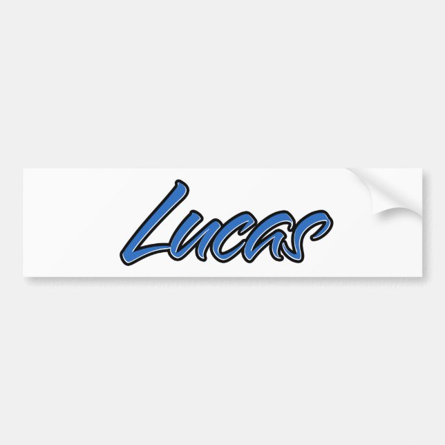 Pegatina Para Coche Lucas Name blue Aufkleber Sticker Autoaufkleber (Frente)