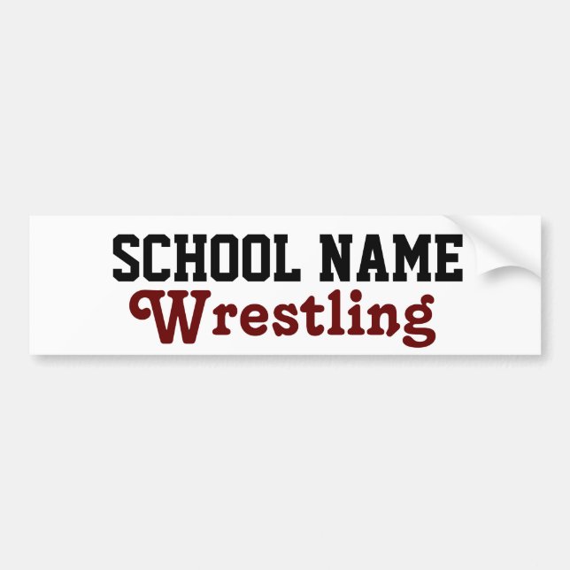 Pegatina Para Coche Lucha - Crea tu propio espíritu escolar (Frente)