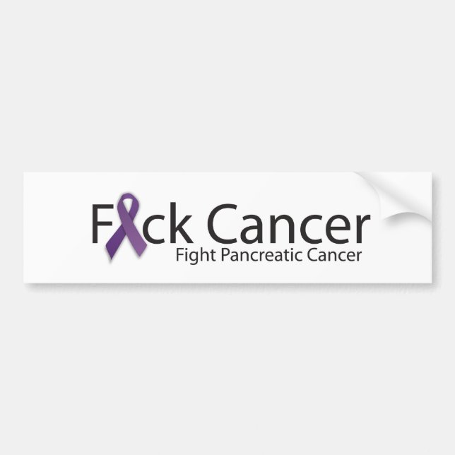 Pegatina Para Coche Lucha-Pancreático-Cáncer-Logotipo (Frente)