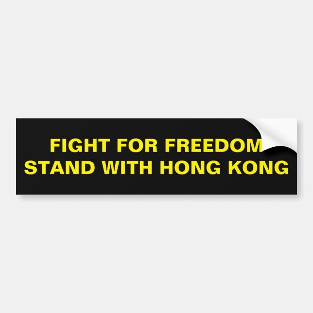 PEGATINA PARA COCHE LUCHA POR LA LIBERTAD CON HONG KONG (Frente)
