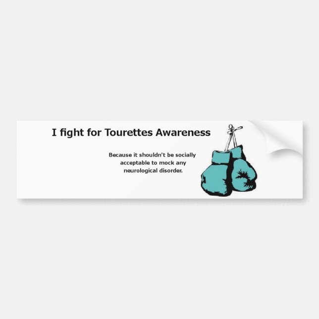 Pegatina Para Coche Lucho para la conciencia de Tourettes (Frente)