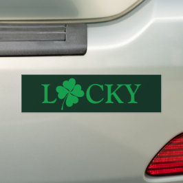 Pegatina Para Coche Lucky Green Clover Shamrock St. Patrick's Day