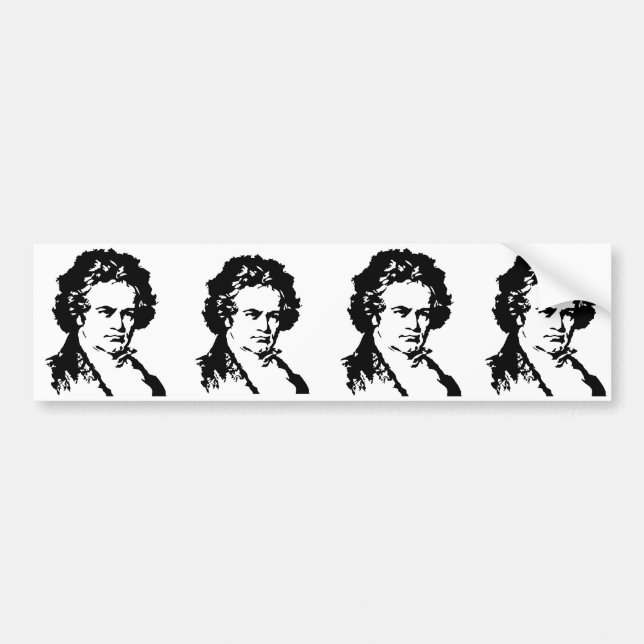 Pegatina Para Coche Ludwig van Beethoven (Frente)