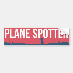 Pegatina Para Coche Lugar de observación de aviones Rojo