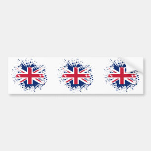 Pegatina Para Coche Lugar de recuerdo del Reino Unido, Bandera Británi