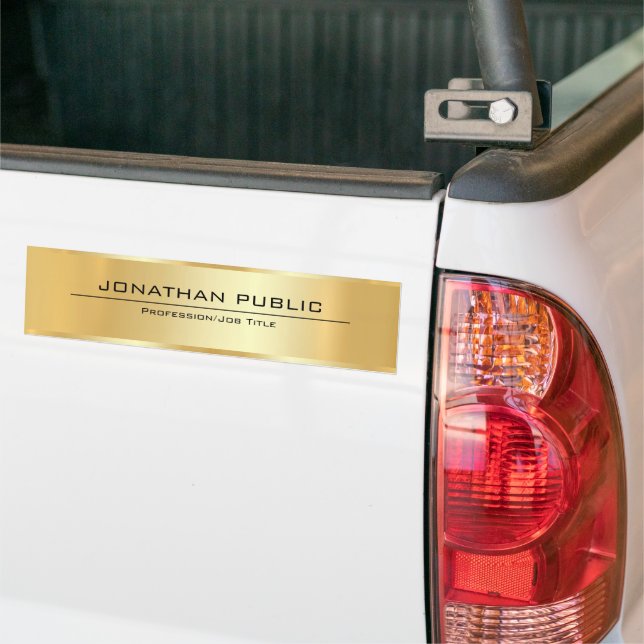 Pegatina Para Coche Lujo metálico Faux Gold Moderno Sencillo (En Camión)