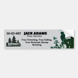 Pegatina Para Coche Lumberjack Tree Service Business Card