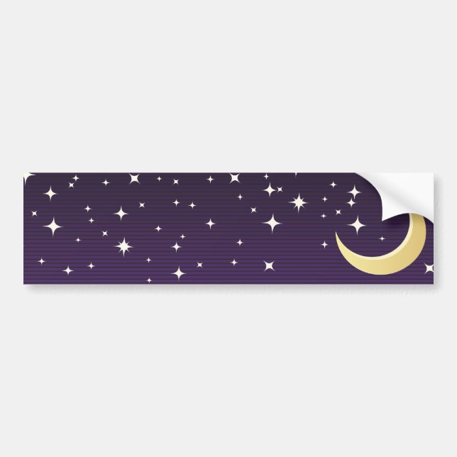 Pegatina Para Coche Luna Estrellada (Frente)