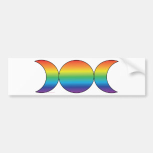 Pegatina Para Coche Luna triple del arco iris