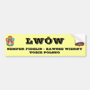 Pegatina Para Coche lwowa de la hierba, LWWSEMPER FIDELIS - ZAWSZE