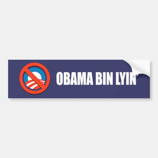 Pegatina Para Coche Lyin del compartimiento de Anti-Obama - de obama (Frente)