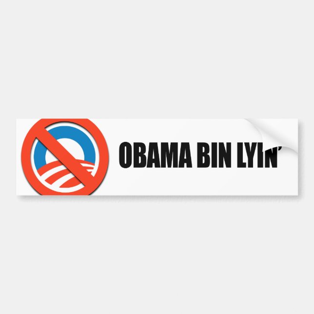 Pegatina Para Coche Lyin del compartimiento de Obama (Frente)