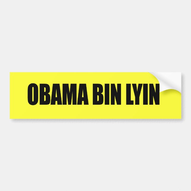 Pegatina Para Coche Lyin del compartimiento de Obama (Frente)