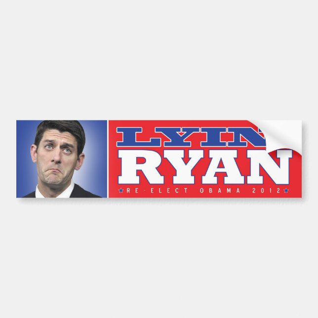 Pegatina Para Coche Lyin Paul Ryan Bumpersticker (Frente)