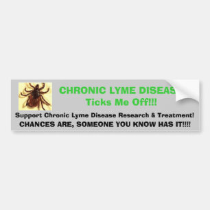 Pegatina Para Coche ¡LYME tic, CRÓNICO DISEASETicks yo apagado!!! ,