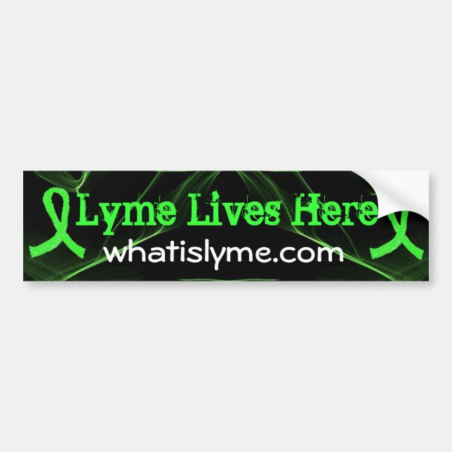 Pegatina Para Coche Lyme Vive Aquí Lyme Awareness Bumper Sticker (Frente)