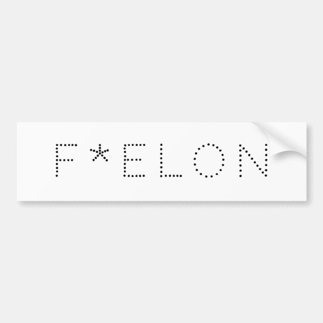 PEGATINA PARA COCHE ¡M * ELON! (Frente)