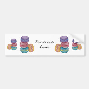 Pegatina Para Coche Macarones De Arcoiris Cuidados En Acuarela