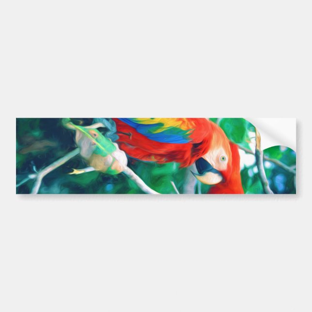 Pegatina Para Coche Macaw colorido (Frente)