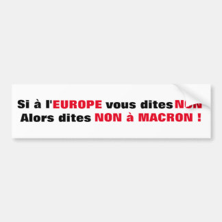 Pegatina Para Coche Macron = Europa = Mondialización - Autocollage
