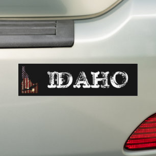 PEGATINA PARA COCHE MADERA BALD EAGLE BURNT - CLR IDAHO PATRIOT