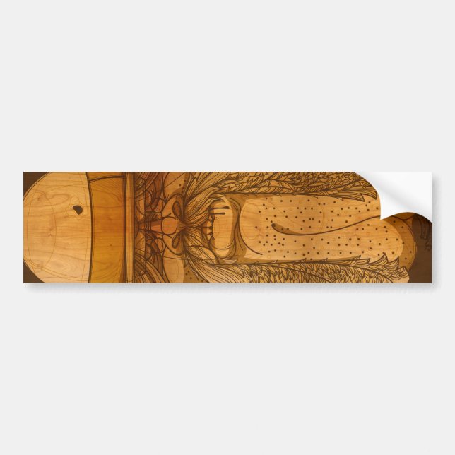 Pegatina Para Coche Madera muerta 2 (Frente)