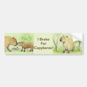 Pegatina Para Coche Madre y bebé capibara