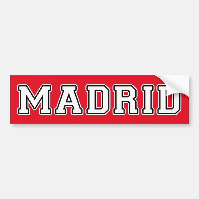 Pegatina Para Coche Madrid España (Frente)