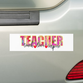 Pegatina Para Coche Maestros enseñan amor inspiran a escuela