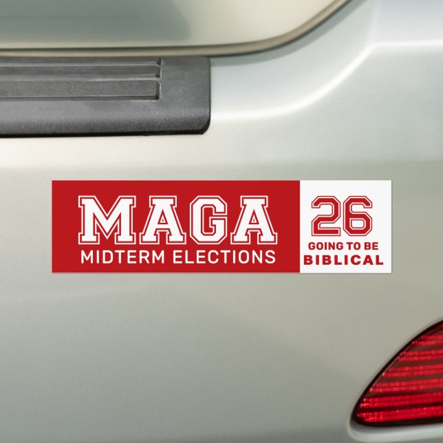 Pegatina Para Coche MAGA 2026 Midterms (en coche)