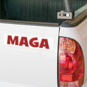 Pegatina Para Coche MAGA con texto rojo
